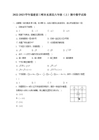 2022-2023学年福建省三明市尤溪县八年级（上）期中数学试卷（含解析）