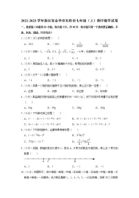 浙江省金华市东阳市2022-2023学年七年级上学期期中数学试卷(含答案)