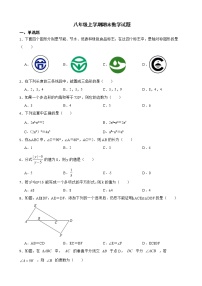 广东省广州市天河区2022年八年级上学期期末数学试卷及答案