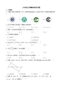 广东省广州市天河区2022年八年级上学期期末数学试卷及答案