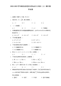 2022-2023学年湖北省武汉市洪山区七年级（上）期中数学试卷（含解析）