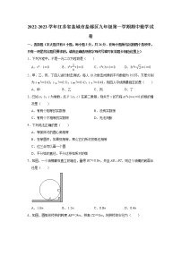 2022-2023学年江苏省盐城市盐都区九年级（上）期中数学试卷(解析版)