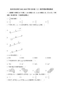 河北省沧州市运河区2022-2023学年七年级（上）数学期末模拟测试(解析版)