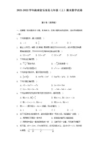 2021-2022学年海南省乐东县七年级（上）期末数学试卷（含解析）