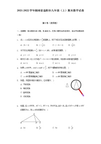 2021-2022学年湖南省益阳市九年级（上）期末数学试卷（含解析）