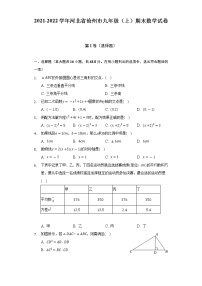 2021-2022学年河北省沧州市九年级（上）期末数学试卷（含解析）