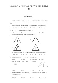 2021-2022学年广西贺州市昭平县八年级（上）期末数学试卷(含解析 )