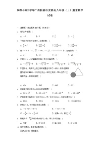 2021-2022学年广西桂林市龙胜县八年级（上）期末数学试卷(含解析 )