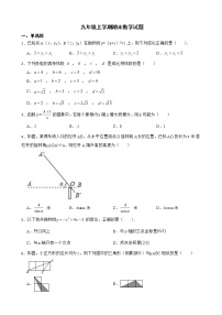 安徽省宣城市2022年九年级上学期期末数学试题及答案