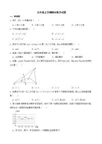 山西省晋城市阳城县2022年九年级上学期期末数学试题及答案