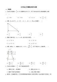 山西省朔州市山阴县2022年九年级上学期期末数学试题及答案