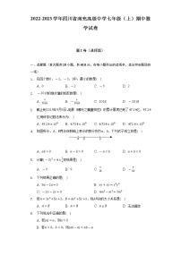 2022-2023学年四川省南充高级中学七年级（上）期中数学试卷（含解析）