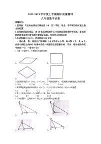 湖北省孝感市汉川市2022-2023学年八年级上学期期中数学试题