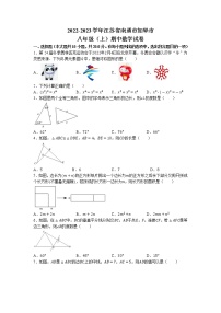 江苏省南通市如皋市2022-2023学年八年级上学期期中数学试题