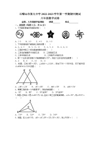 宁夏回族自治区石嘴山市大武口区第九中学2022-2023学年八年级上学期期中数学试题(无答案)