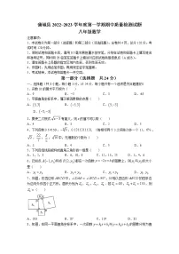 陕西省渭南市蒲城县2022-2023学年八年级上学期期中数学试卷(无答案)