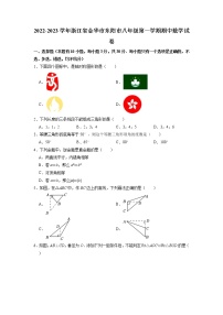 浙江省金华市东阳市2022-2023学年八年级上学期期中数学试卷