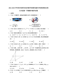 贵州省黔东南州教学资源共建共享实验基地名校2022-2023学年九年级上学期期中数学试卷