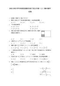 河南省洛阳市洛宁县2022—2023学年九年级上学期期中数学试卷