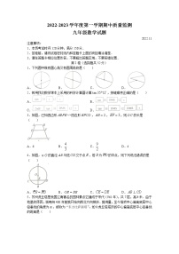 山东省潍坊市寒亭区2022-2023学年九年级上学期期中数学试题(无答案)