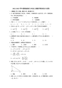 2022-2023学年冀教版九年级上册数学期末复习试卷+