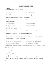 广西壮族自治区贺州市平桂区2022年九年级上学期期末数学试卷及答案