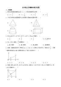 黑龙江省绥化市北林区2022年九年级上学期期末数学试题及答案