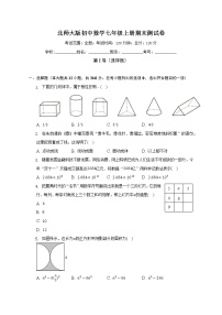 北师大版初中数学七年级上册期末测试卷（较易）（含答案解析）