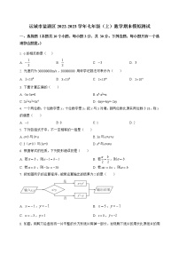 山西省运城市盐湖区2022-2023学年七年级（上）数学期末模拟测试(解析版)
