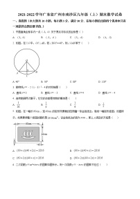 广东省广州市南沙区2021-2022学年九年级上学期期末数学试题