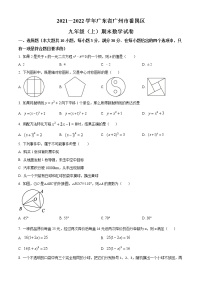 广东省广州市番禺区2021-2022学年九年级上学期期末数学试题（一）