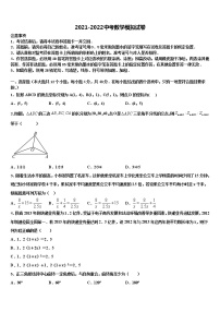 重庆綦江南川巴县2022年中考数学对点突破模拟试卷含解析