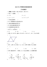 湖南省长沙市雨花区2022学年上学期八年级期末质量检测数学试卷(含答案)