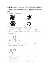 新疆乌鲁木齐市第十三中学2021-2022学年上学期八年级期末数学试卷(无答案)