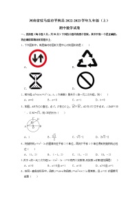 河南省驻马店市平舆县2022-2023学年九年级上学期期中数学试卷(含答案)