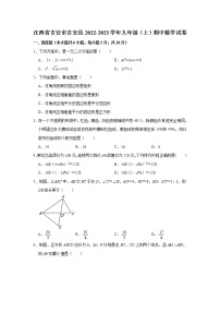 江西省吉安市吉安县2022-2023学年九年级上学期期中数学试卷(含答案)