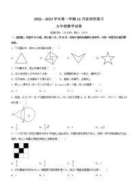 福建省福州市罗源第一中学2022-2023学年九年级上学期数学12月适应性练习 (含答案)