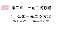 初中数学北师大版九年级上册1 认识一元二次方程习题课件ppt