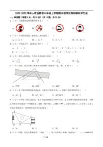 2022-2023学年人教版数学八年级上学期期末模拟试卷附解析学生版