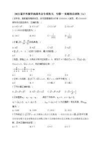 2023届中考数学高频考点专项练习:专题一 实数综合训练(A)