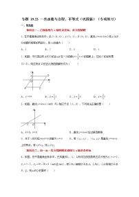 专题 19.23 一次函数与方程、不等式（巩固篇）（专项练习）-八年级数学下册基础知识专项讲练（人教版）