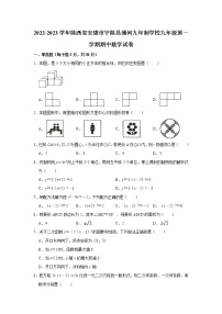 陕西省安康市宁陕县蒲河九年制学校2022-2023学年九年级上学期期中数学试卷(含答案)