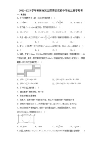 江苏省苏州市吴江区青云实验中学2022-2023学年九年级上学期数学月测试卷(含答案)