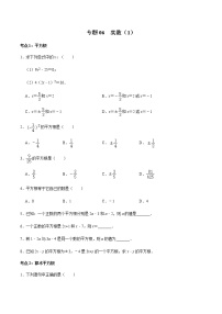 专题06  实数（1）-2022-2023学年八年级数学上册期末复习考点强化训练（冀教版）