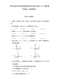 2022-2023学年山东省泰安市东平县九年级（上）期中数学试卷（五四学制）(解析版)