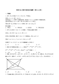 【期末满分冲刺】2022-2023学年 北师大版数学九年级上学期-特训04 选填压轴题（第1-4章）