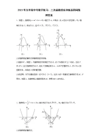 2023年九年级中考数学复习:二次函数综合训练面积问题附答案