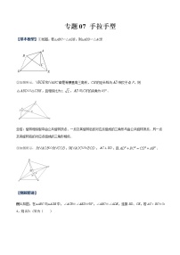 专题07 手拉手型-九年级数学相似三角形基本模型探究（北师大版）