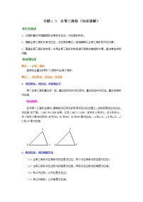 专题1.3 全等三角形（知识讲解）-八年级数学上册基础知识专项讲练（苏科版）