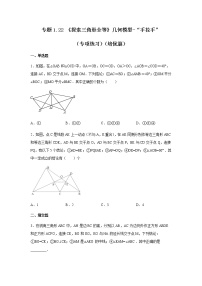 专题1.22 《探索三角形全等》几何模型-“手拉手”（专项练习）（培优篇）-八年级数学上册基础知识专项讲练（苏科版）